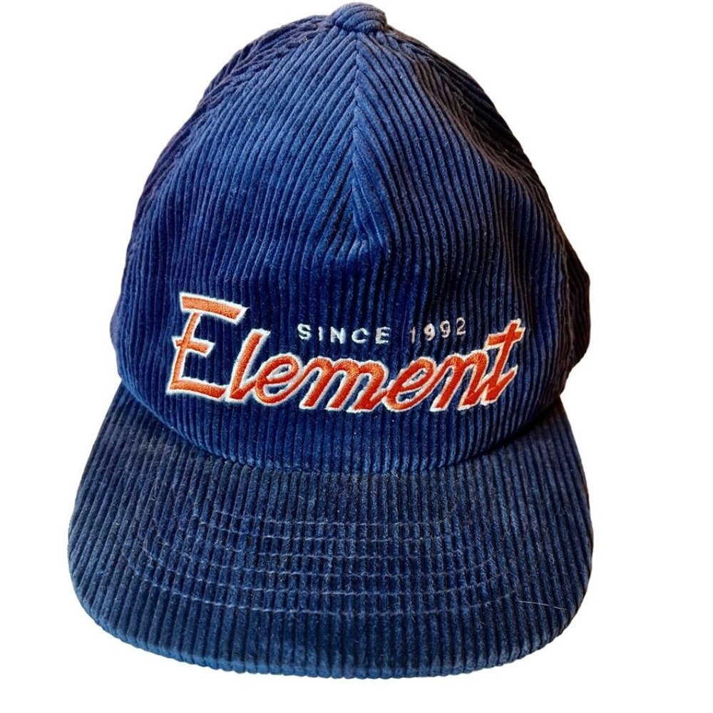 Vintage Element Crowns Blue Corduroy Strapback Hat